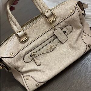 Coach Cream Leather Women's Bag